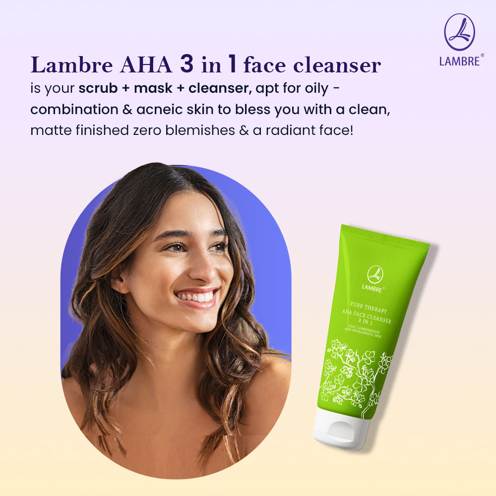 Lambre India on Twitter "Lambre AHA 3 in 1 face cleanser suitable for