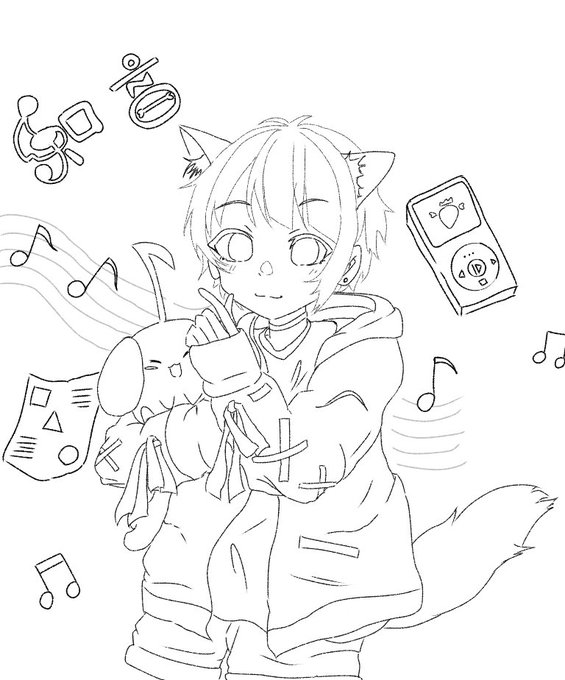 フリー線画のtwitterイラスト検索結果 古い順