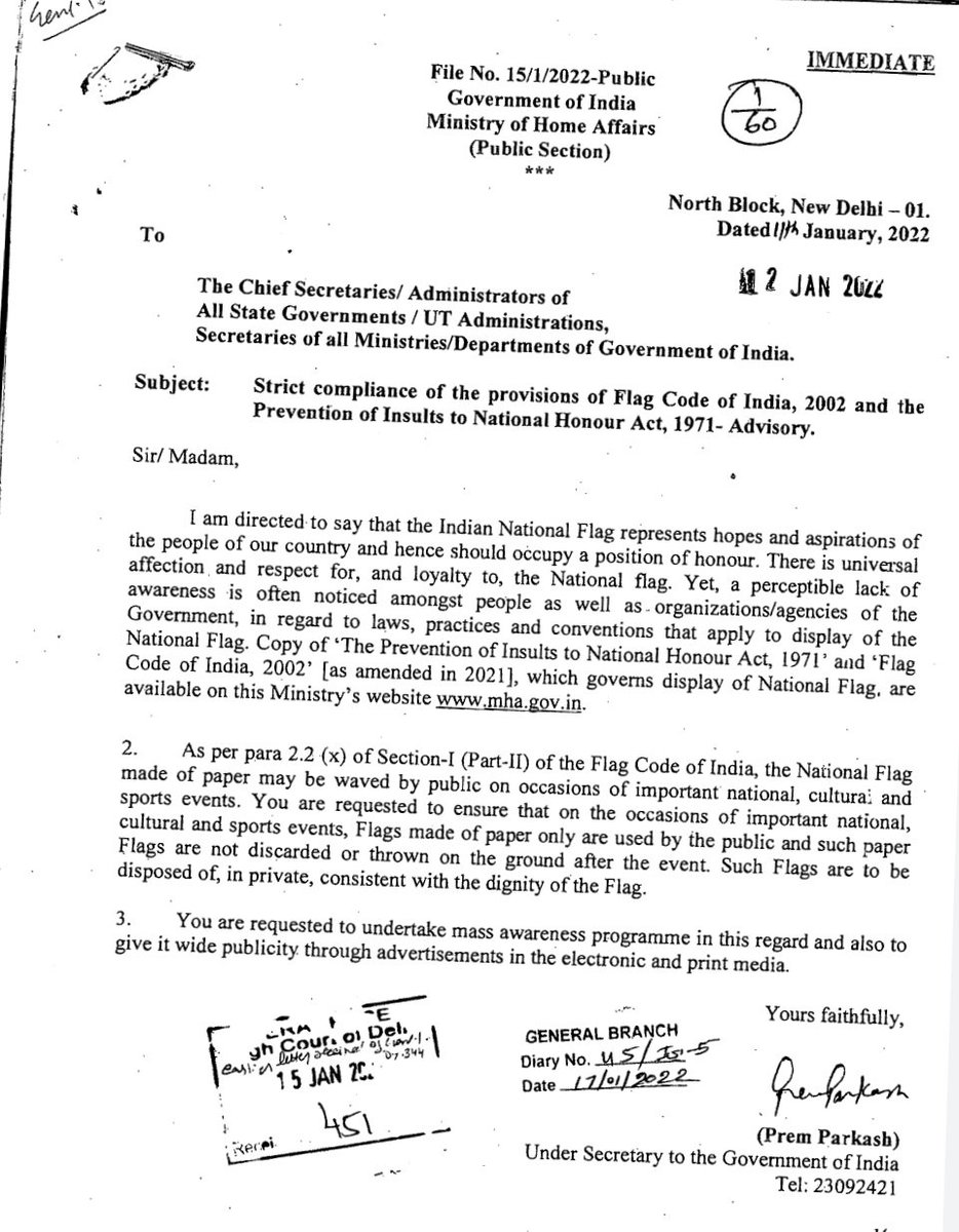 SurendraAdvct's tweet photo. Flag Code Of India 2002 and Prevention of Insults to National Honour Act 1971 - Delhi High Court Notification 🙏
#law #lawyer #legal #lawyers #lawschool #lawfirm #lawstudent #justice #lawyerlife #advocate #court #supremecourt #lawstudents #clat #legalnews #indianlaw #india https://t.co/PTjgbmmPJY