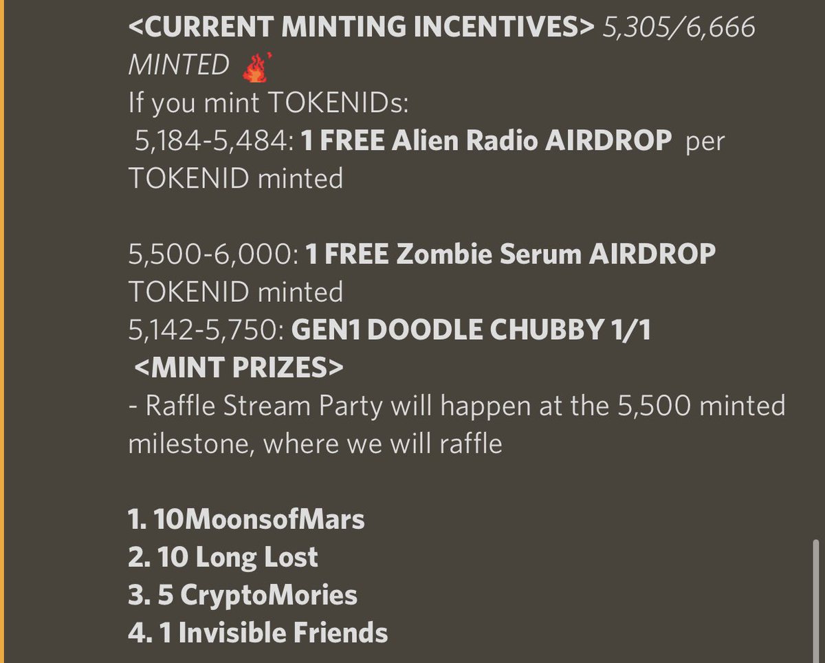 designedbyallen's tweet photo. LAST 1,000 MINTS AVAILABLE @ChubbyKaijuDAO 

The next 334 mints get a FREE zombie serum 

The next 84 mints are entered into a Gen1 1/1 raffle

And for a price of .04 all minters have a chance at entering the @BoredApeYC with the MAYC raffle🔥🙈

KEEP #CRUNCH IN🍔 #TheChubbening https://t.co/NcbMiRMlGs