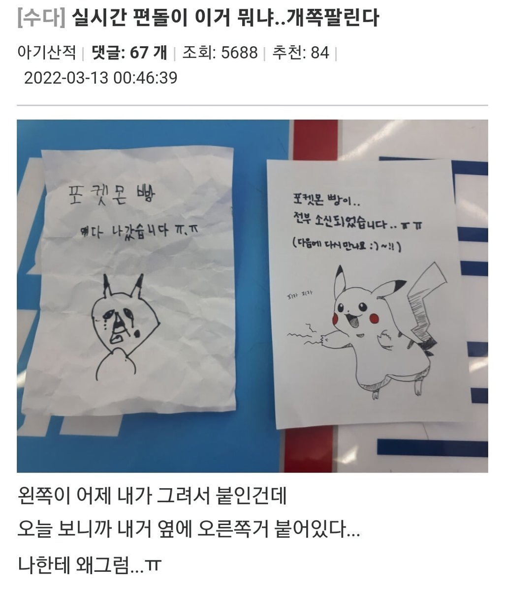 수치플 당한 편돌이