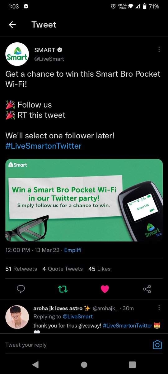 gerwinmarquez's tweet photo. @LiveSmart @LiveSmart delivers the Philippine's best rated broadband. #LiveSmartonTwitter https://t.co/iH0Xg8dhsa