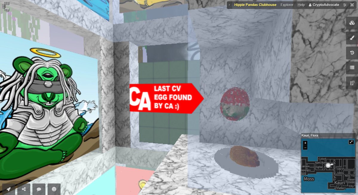 When you find the last EGG 🥚 in the META EGG HUNT on <a href="/cryptovoxels/">Voxels</a> and WIN 2 FREE HippiePandas 🥳🎉 #NFTs <a href="/HippiePandasNFT/">Hippie Pandas</a> ☮️🐼 <a href="/cryptobri_/">Crypto Bri</a>  #nft #PolygonNFT 

** Still 1 Gold Egg left in Substrata to be found - WINNER WILL GET 3 HIPPIE PANDAS 👀🔥💯🚀