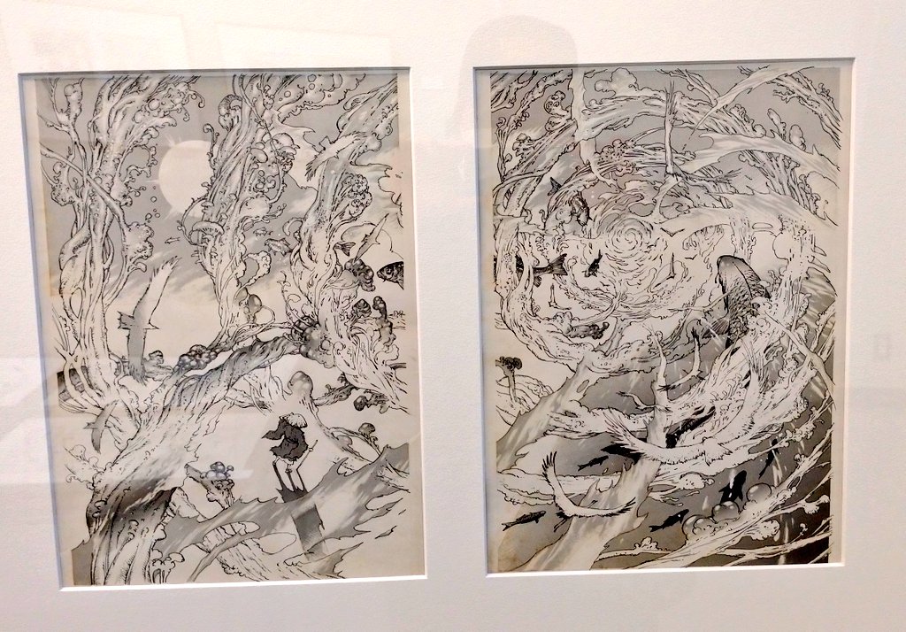 坂口尚 高寺彰彦原画展へ。今日が最終日。ちょうど蛭子さんが入賞してたガロもあった。 