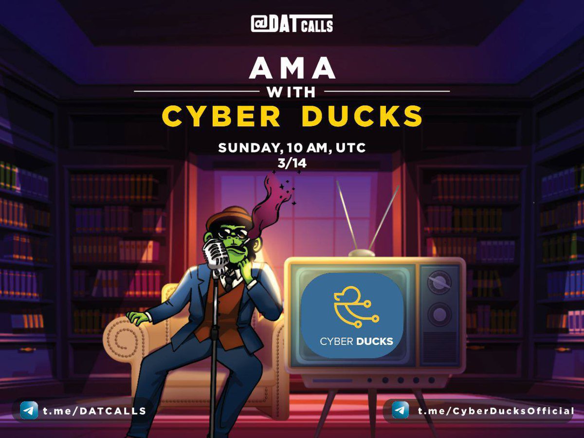CyberducksToken's tweet photo. First Ama led by CyberDucks Doxxed CEO @OfficiaLrdMikey is only 5 hours away now.

For everyone wanting to tune in visit @DATCALLS | DefiApeTalk on telegram, listen in and show your support 🔥🔥

#founder #projects #based #BSCGem #BSC2022 #Binance #casinoonline  #MetaverseCoin https://t.co/YCldj2S9KS