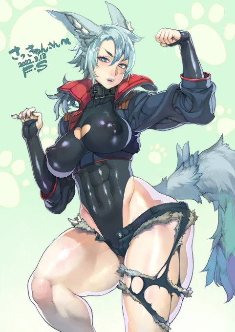 スケブ
クライアントのオリジナルキャラ。犬娘っぽいけどポーズはマッスルニャンニャン♪
#絵 #イラスト #オリジナルイラスト #創作
#イラスト依頼 #イラスト依頼募集中
#illustration #illust #drawing 
#筋肉娘 #ケモ耳 