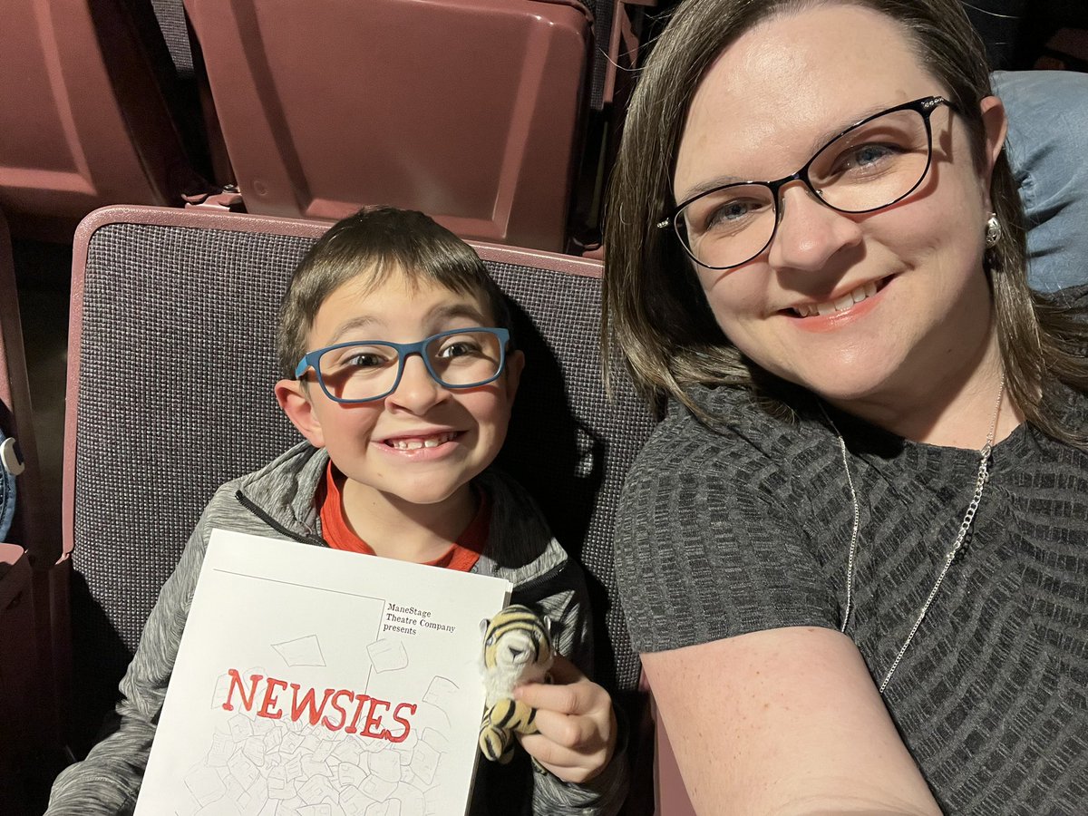AmyWoodley's tweet photo. Bravo to the cast, crew, and brilliant adults of the @RValleyMustangs production of Newsies!! It was excellent! And I had the cutest date in the theater 🥰 https://t.co/PL3FG3jS4t