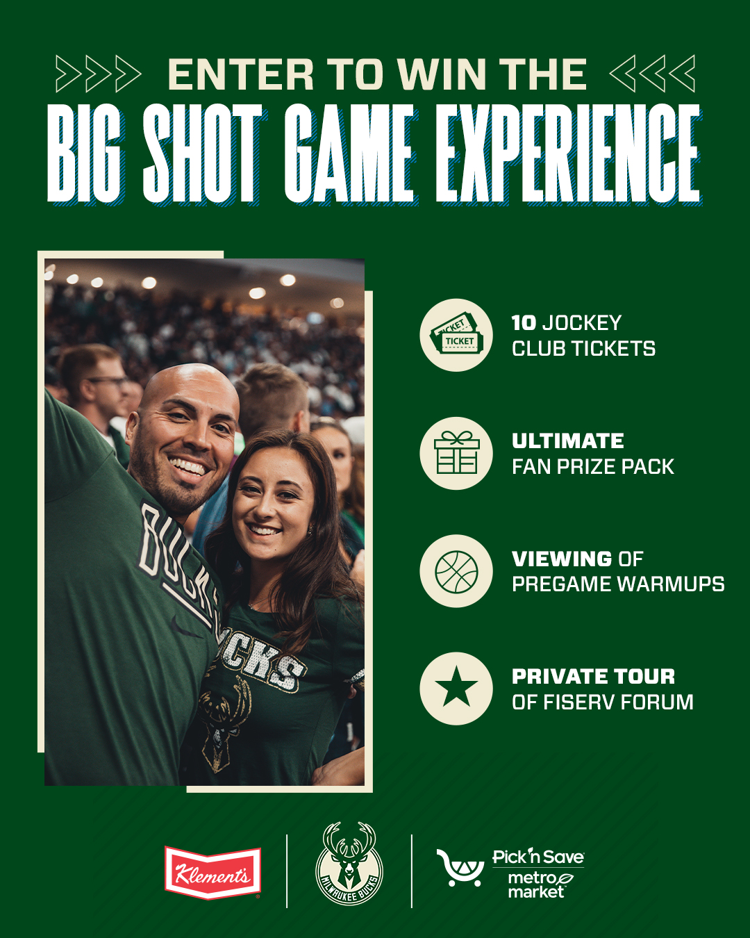 Milwaukee Bucks Do You Want To Be A Big Shot Enter To Win 10 Jockey Club Tickets Prize Pack And Gameday Vip Opportunities To Make You Feel Like A Big Milwaukee Bucks Do You Want To Be A Big Shot Enter To Win 10 Jockey Club Tickets Prize Pack And Gameday Vip Opportunities To Make You Feel Like A Big
