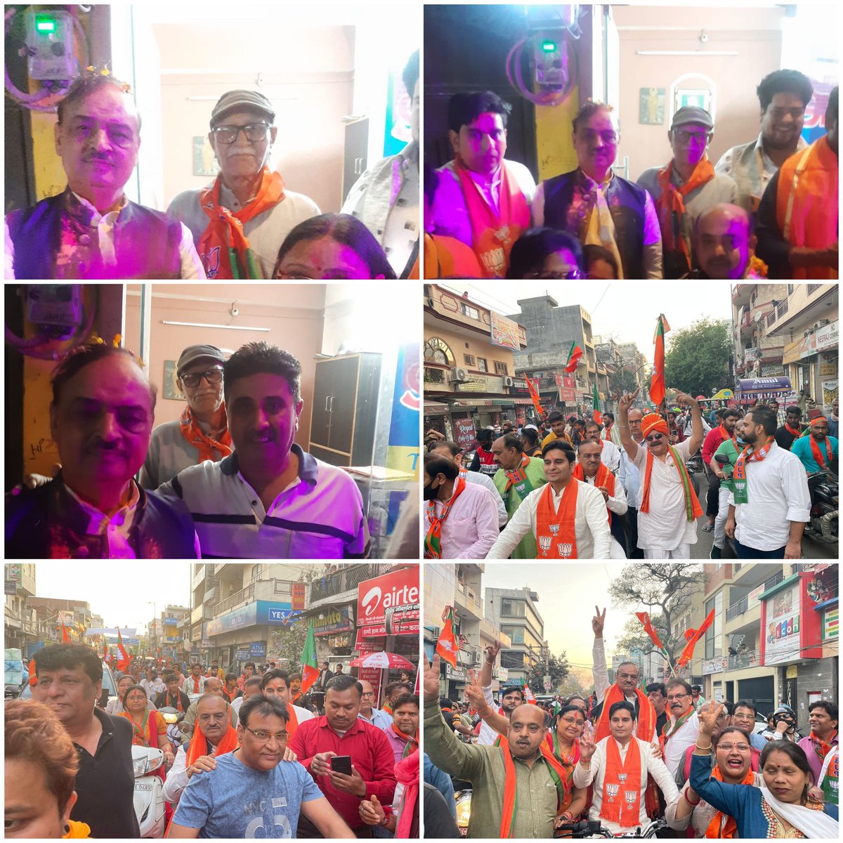 PuriVirender's tweet photo. A rare gesture to honour 50year of my selfless &amp; dedicated services to @BJP4India Vishwasnagar Mandal's #VictoryProcession attended by large no. of activists lead by area MLA @OPSharmaBJP to celebrate great win in 4 states which started from local focal point culminated @ my home https://t.co/oYRKjyAdjn