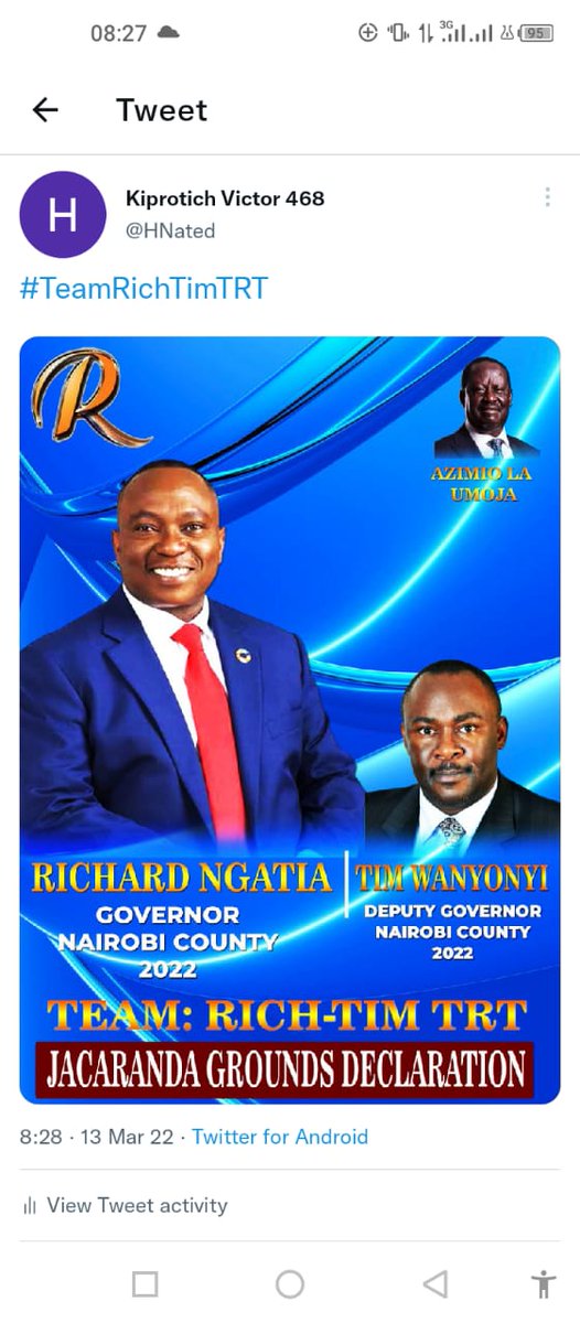 HassanM30770180's tweet photo. We need a clean city and where security is paramount and Ngatia will ensure this takes place
#InhandsofNgatia
Richard Ngatia https://t.co/UKh1W6KxT4