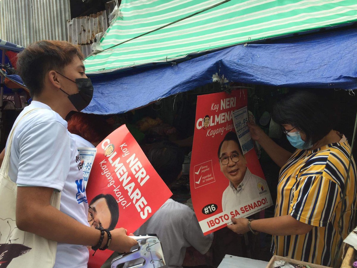 KPLMendiola's tweet photo. TIGNAN: Kasalukuyang nag-iikot ang Kabataan sa Quiapo, bitbit ang pangunahing kampanya para sa makabayang pagbabago nina Atty. Neri Colmenares at Elmer "Ka Bong" Labog sa Senado at ng Kabataan Partylist sa Kongreso.

#MakabayangPagbabago2022
#LabanKabataan
#95KABATAAN https://t.co/4YgRmhyIty