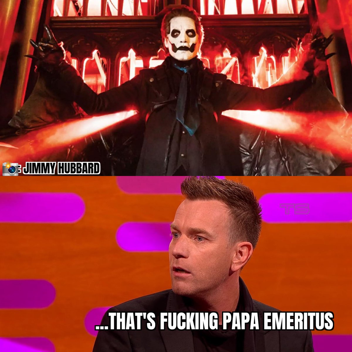 LegionOfGhost's tweet photo. Ok so I'm a big @starwars fan &amp; the new @obiwankenobi show has a hilarious fucking meme going around, so i had to....Ghostify it. Enjoy cause i think they're funny &amp; i hope you do too. 😁🤷‍♂️

Original @thebandGHOST photos by @ryancphoto &amp; #JimmyHubbard 

#ghostmeme #ghosthumor https://t.co/OlXvXFfBPI