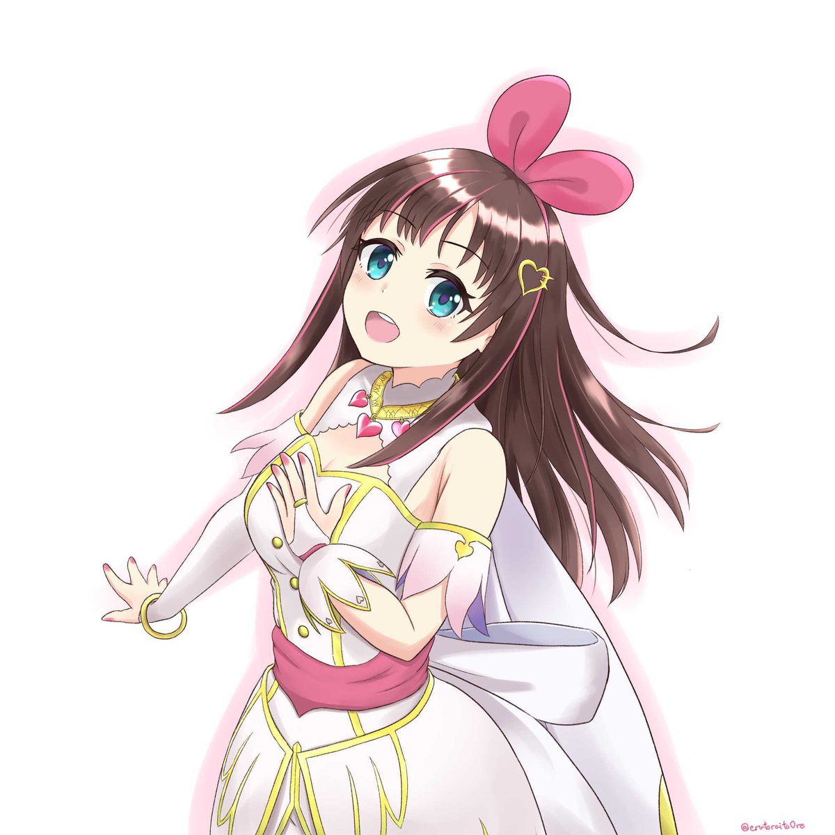 erutoraitoOre's tweet image. ライブ衣装アイちゃん
 #きずなーぽすと 
 #helloworld2022
 #キズナアイ
