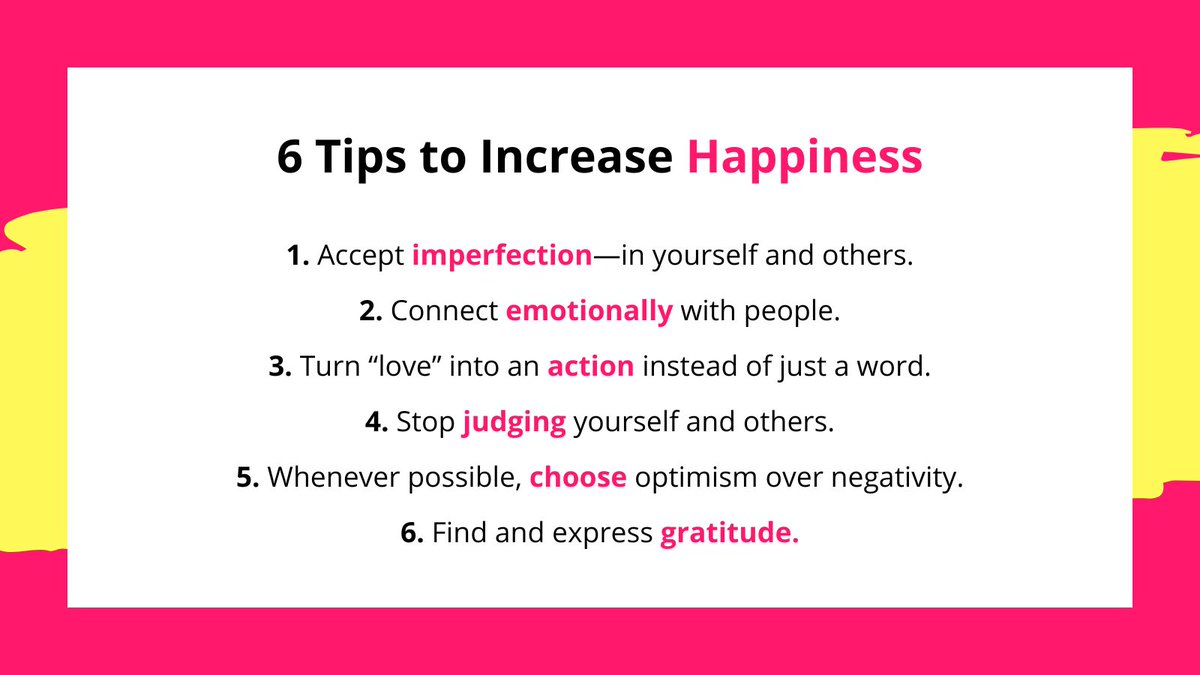 While there's no one answer to what it takes to be happy, people often find these suggestions useful bit.ly/3Fkk9IL