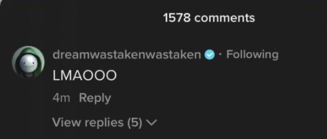 updatingdtqk's tweet photo. dream commented on this tiktok !!

https://t.co/SfJl5bnJHz https://t.co/bjyjuJTZC9