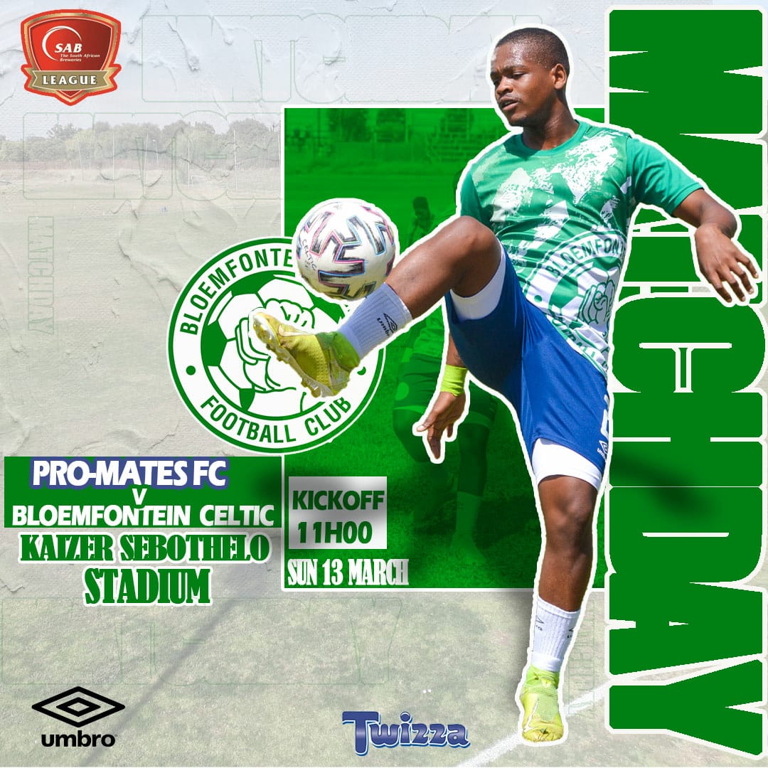 Celtic_Youth's tweet photo. π¨MATCHDAY π¨
π Pro mates fc
π 13 March 2022
β° 11h00
ποΈ Kaizer Sebothelo stadium
β½ Sab league
#LoveSiwelele
#SiwelelesaMasele
#SABLeague https://t.co/kqEXxi3LTt