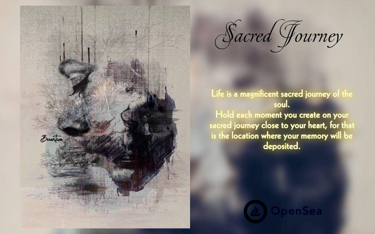 The sacred Journey brings healing
I hope it resonates with you 

#nftdrop #nftcollector #sacredjourney #NFTCommmunity