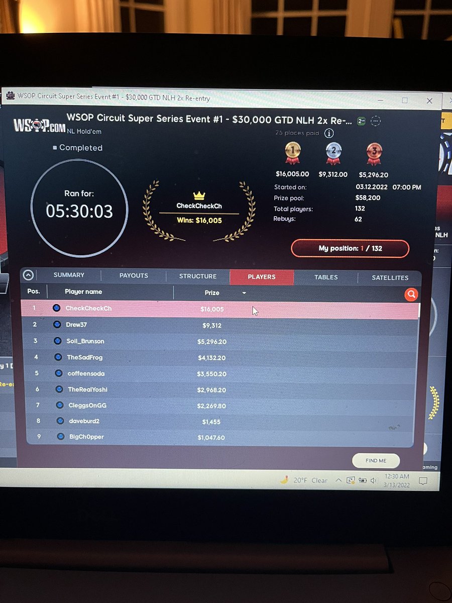 FrankSharp14's tweet image. Today was a good day @WSOPcom 
1st Ring