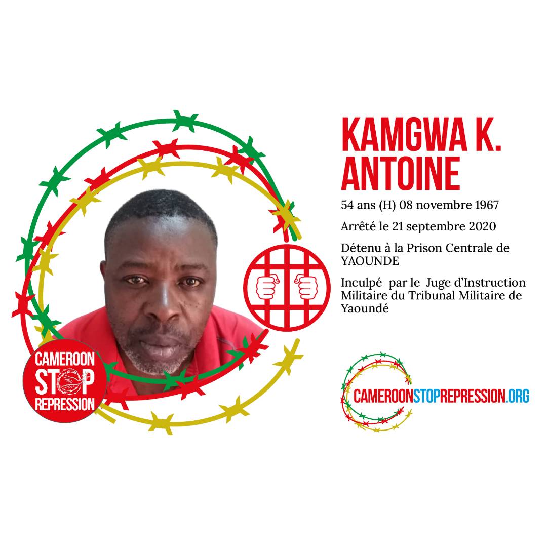 CstopRepression's tweet photo. THE REAL "CAN" NOW IN #CAMEROON : KAMGWA VS BIYA'S DICTATORSHIP SYSTEM
Can Dictatorship system win CAN ?
No, He can't !
Can Kamgwa Antoine win freedom ?
Yes, He CAN!
Make your support on : https://t.co/qzHzxYx46Z 
#FreePoliticalPrisoners #PowerToPeopleInCameroon https://t.co/XKNZC0nFAo