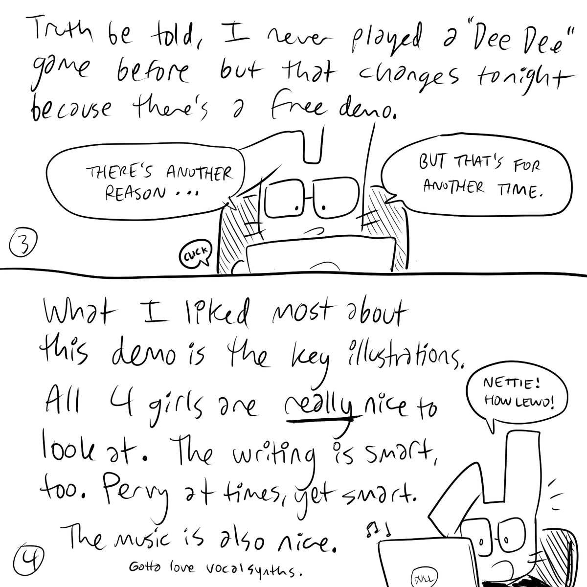themistern's tweet photo. I played a demo of @MattSainsb's new game, "A Week On The Water" and here are my unfiltered thoughts on it. And check out the final panel for BIG NEWS.
#MyTimeWithDeeDee #AWeekOnTheWater #indiegame #indiegamedev https://t.co/cmkyTTrJjI