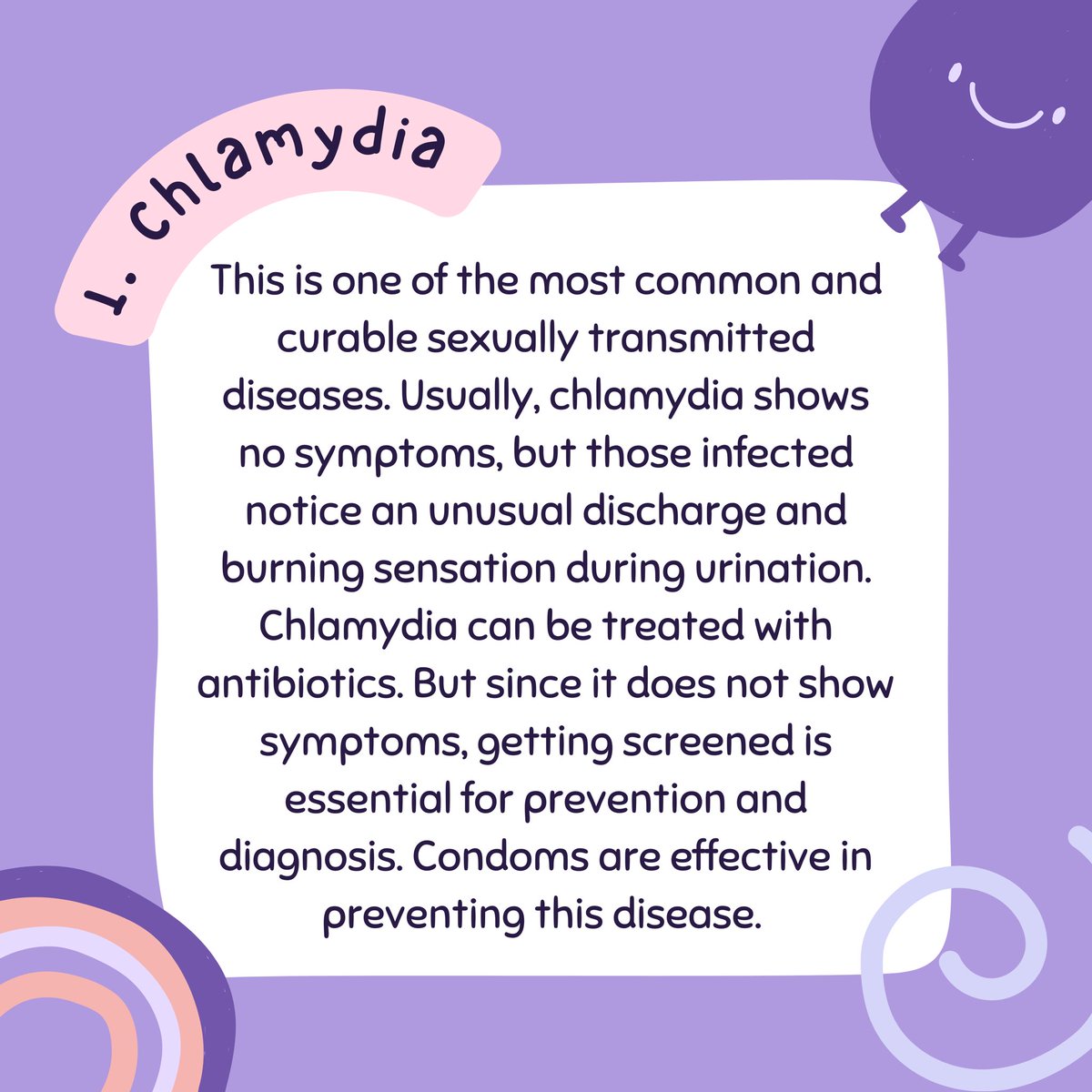 SBCA_CSG's tweet photo. More than a million people worldwide catch a sexually transmitted infection every day.

⬇️ Learn about the most common STDs in the Philippines below. ⬇️

#SexuallyTransmittedDiseases
#SexualLiteracy 
#AdvocacyMonth2022 
#BeYourOwnAdvocate 

Source: https://t.co/qJmrc9vKyK https://t.co/Z6Thl3OlGI