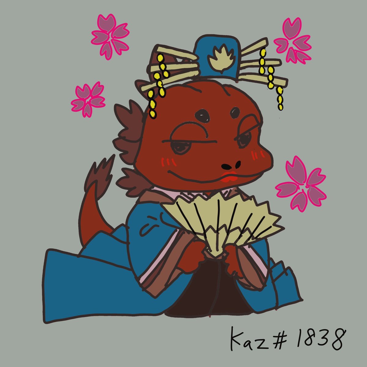 WhoIsKazuki's tweet photo. @KaijuFrenz fan art for your awesome project 🔥 #nft #NFTCommmunity #NFTartist https://t.co/q9goCccEUW