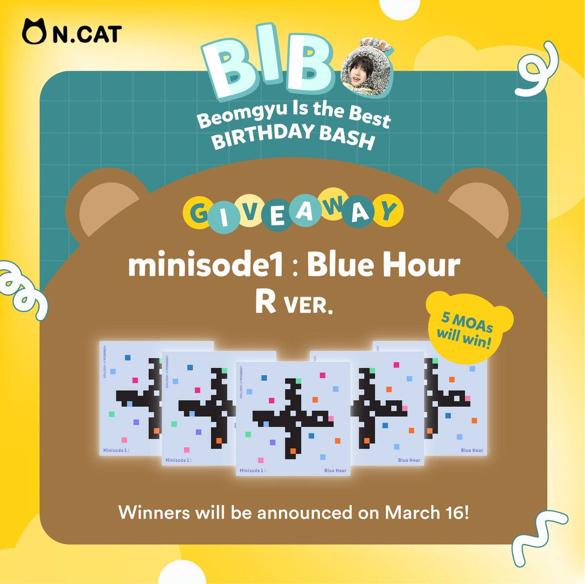 BLUE HOUR! 🗣 We heard you, chingus – we’re GIVING AWAY the one that you want 😉💙

5 LUCKY MOAs will each WIN a MINISODE 1 : BLUE HOUR (R Ver.) ALBUM from us!

To join:
🧸 RT + LIKE this tweet
🧸 Make sure you're FOLLOWING us!

Giveaway ends on 3/15 at 5:53 p.m. ✨ #NCAT_313