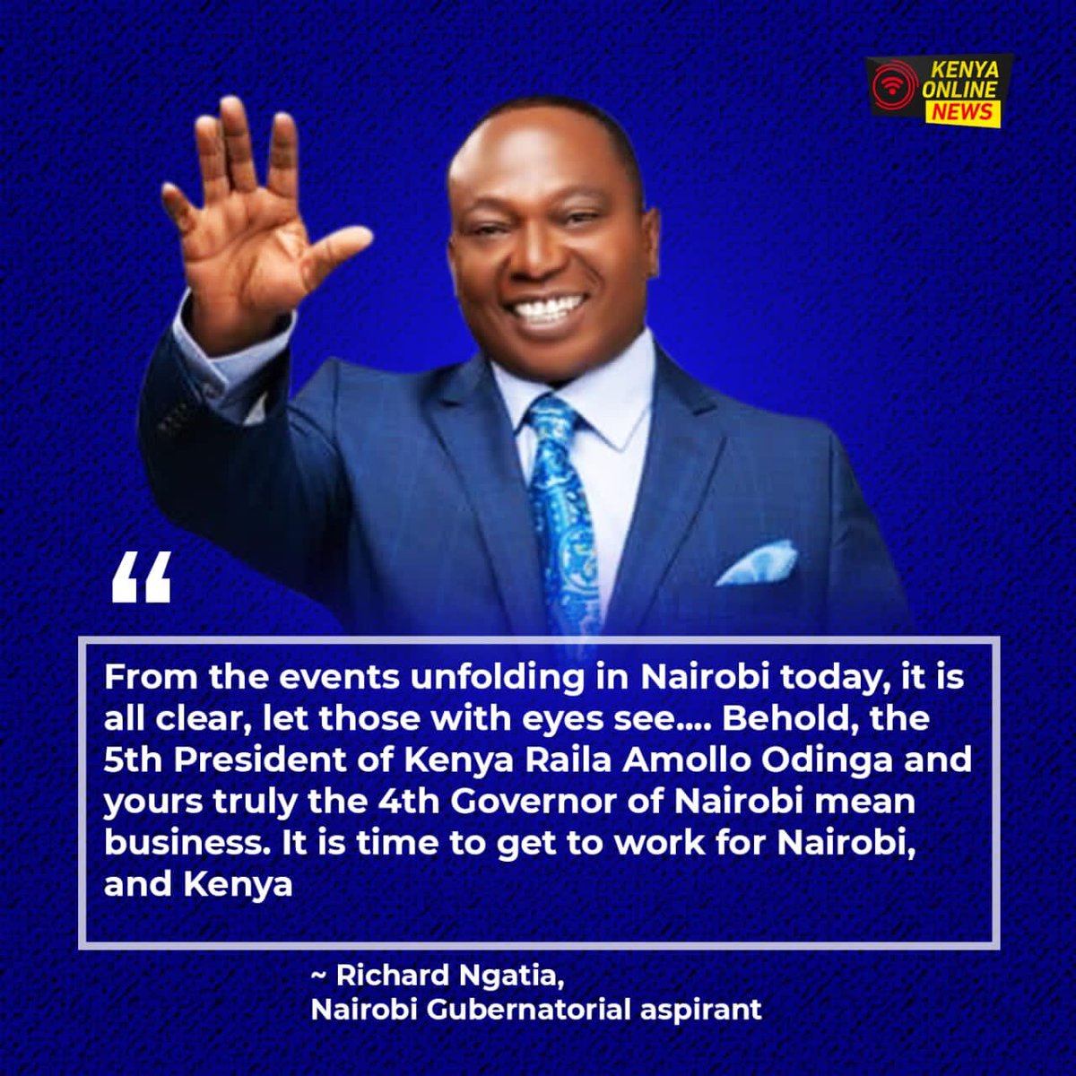 levi_memphis's tweet photo. Good leadership comes from God and Nairobi is going to get the leadership that has never been seen before.
#TeamRichTimTRT https://t.co/z48ZrJRf9Z