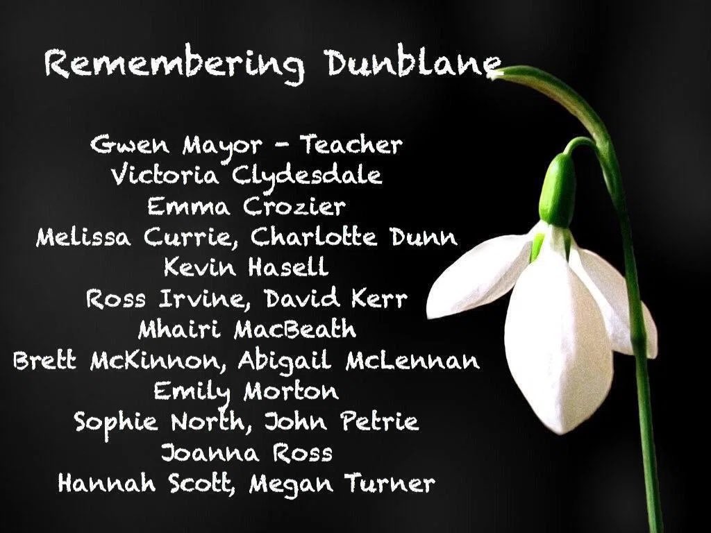 PaMemorial's tweet photo. #Dunblane 13th March 1996. Never Forget. https://t.co/yd5kmdRkf8