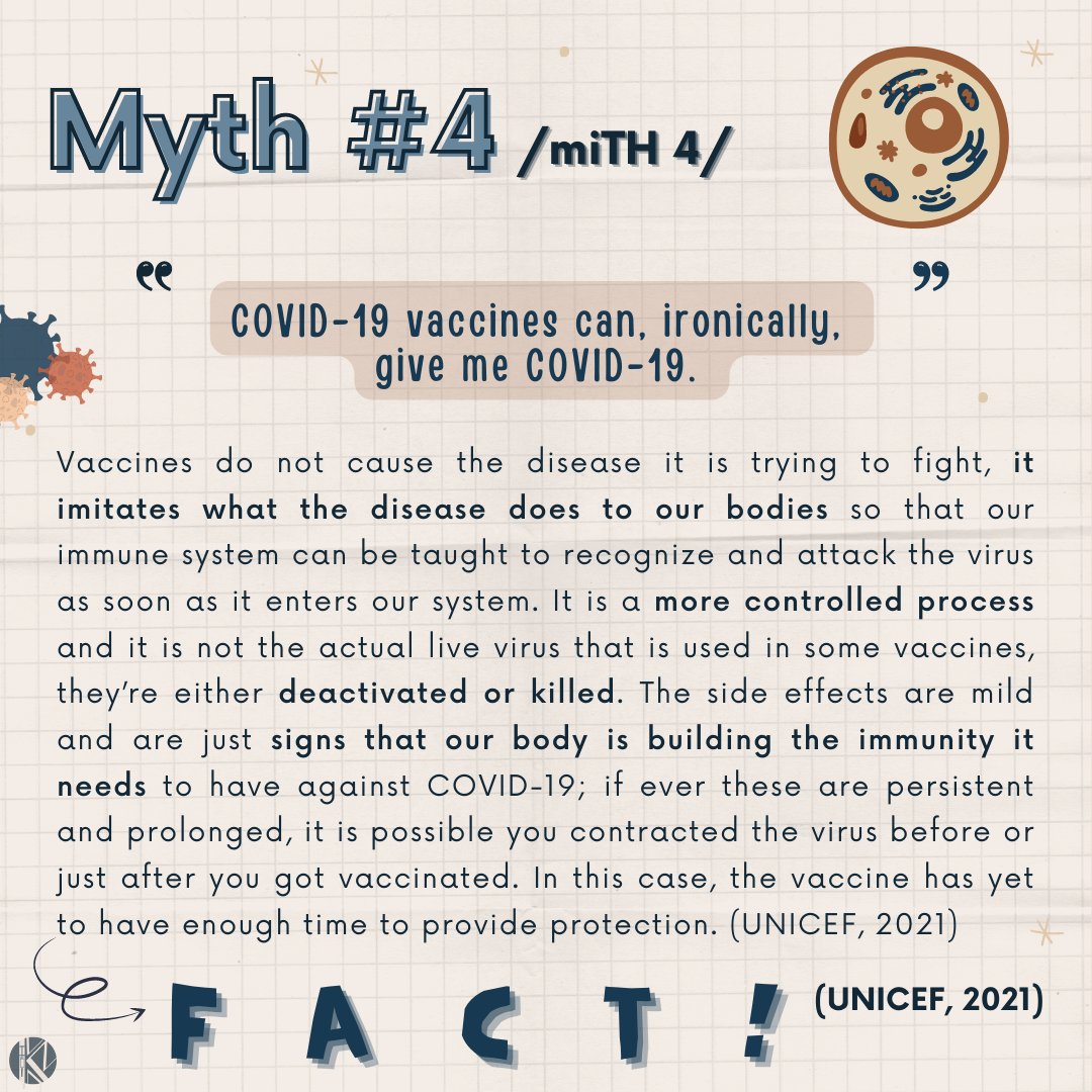 project_vkn's tweet photo. References: 
Centers for Disease Control and Prevention. (2021, December 15). Myths and facts about COVID-19 vaccines. Centers for Disease Control and Prevention. Retrieved March 9, 2022, from https://t.co/qiXASQaCiS https://t.co/t1jDWLHAIO