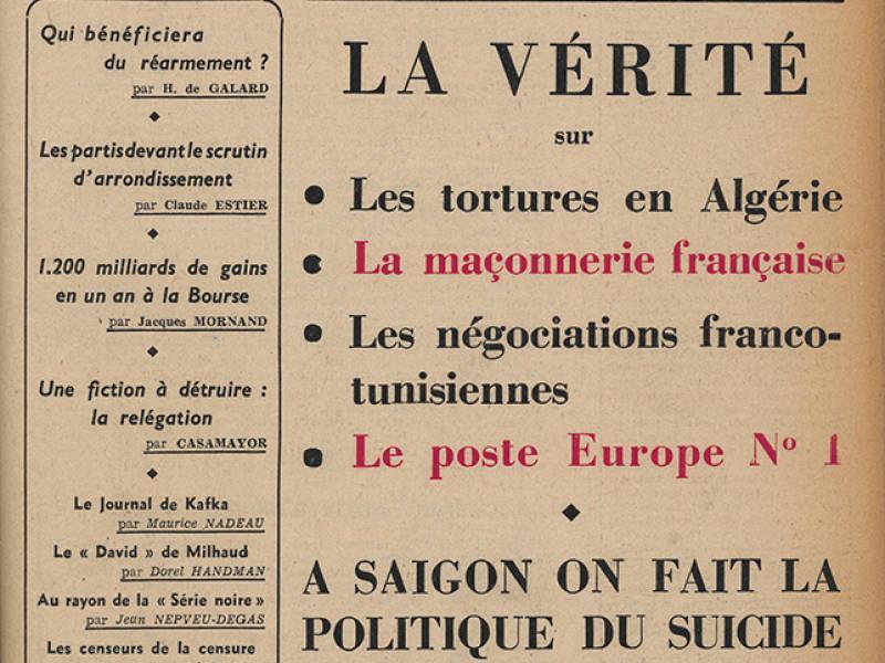 Guerre d’Algérie : trois archives de « France-Observateur » nouvelobs.com/histoire/20220…