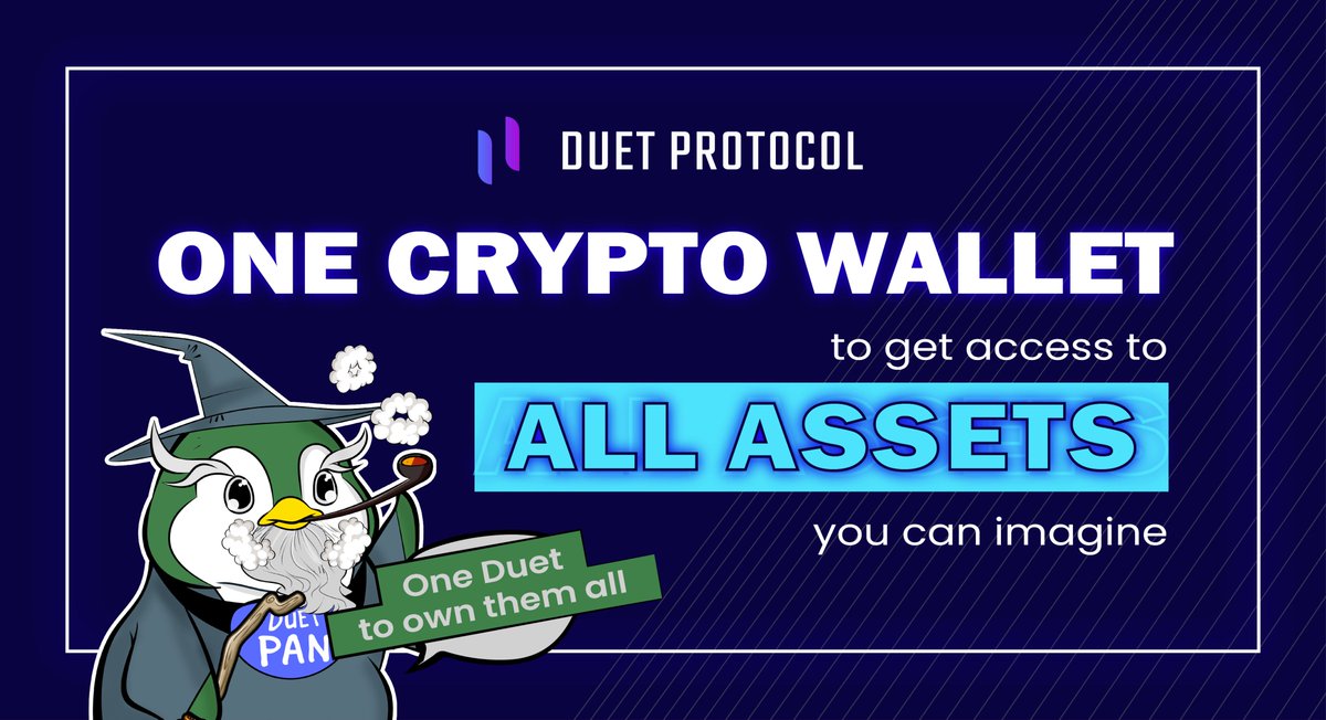 duetprotocol's tweet photo. Let's #LearntoDuet 📖

The ultimate goal of @duetprotocol is to allow users to create any asset quotable on the #Blockchain ⛓️

✅Crypto Indices
✅Stocks
✅Commodities
✅Futures
✅Bonds

Allowing all #Web3 residents to allocate funds to any asset with just one crypto wallet 💰 👛 https://t.co/dE4oFthj2D
