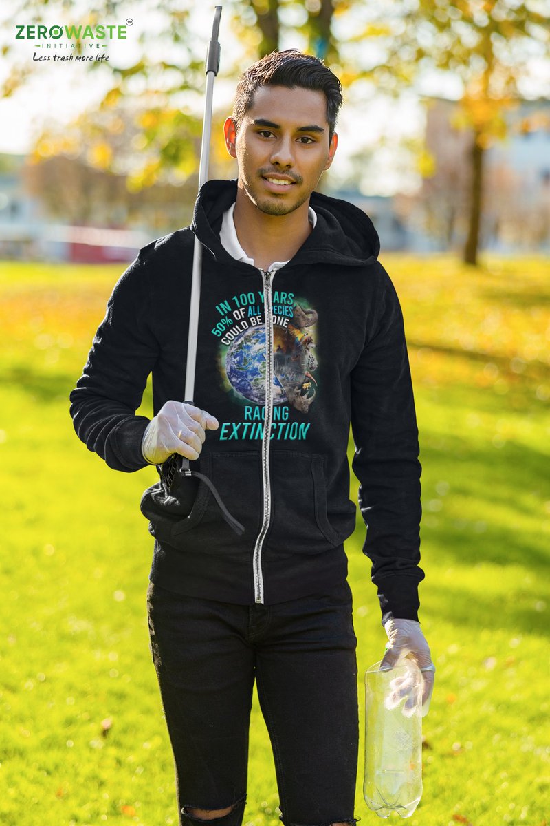 zerowastebrand's tweet photo. 😊Unisex Racing Extinction Zip Hoodie Zero Waste Initiative😊
✨ Zero Waste Initiative designed this product to express the meaningful messages for everyone who is ignoring the call from the environment, the Earth and nature.

Available at: https://t.co/rQQTHl4QCY https://t.co/AoSAFV0U0X