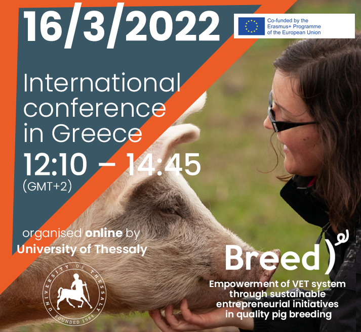 BREED_News's tweet photo. 16/3, 12:10 – 14:45 (GMT+2): international online conference to present the results of the Erasmus + project BREED, organized by University of Thessaly (Greece). 

Programme at https://t.co/2YEmx3W13e

Registration (required before 16/3, 11:00 GMT+2) at https://t.co/Be2tgpoXPD https://t.co/p1DiLtAuZb
