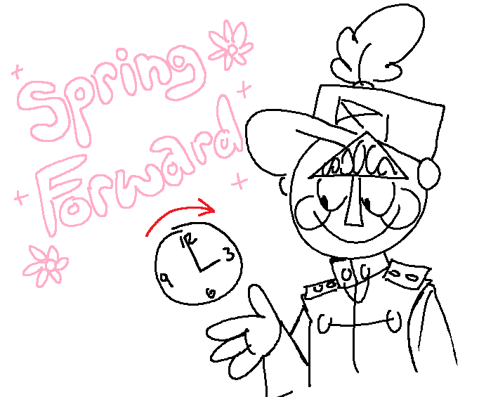 *draws this as fast as humanly possible so i can get to bed at a decent time before losing a precious hour of sleep* 
