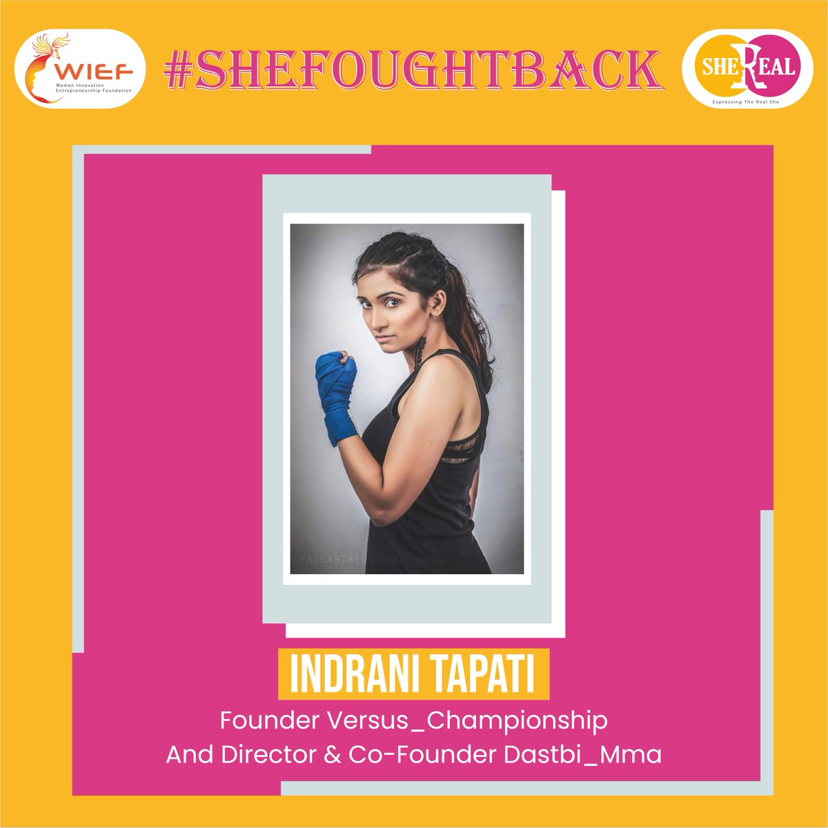 Meet Indrani, her #shefoughtback journey starts before she was born, no one wanted a girl. She was 21, When the Nirbhaya case happened, she was terrified.  Later she started a martial arts academy with her coach.
#shefoughtback