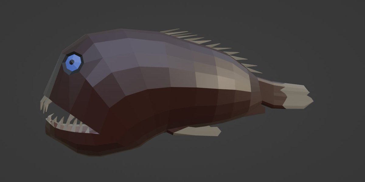 BW_Games_'s tweet image. Fangtooth Fish, watch out for them when traveling in our level 2.😱😱😱
#GameDev #IndieDev #StudentDev #ScavengersDeep #Unity #UnityDev #Unity3D #madewithunity #Blender #3dModeling #lowpoly