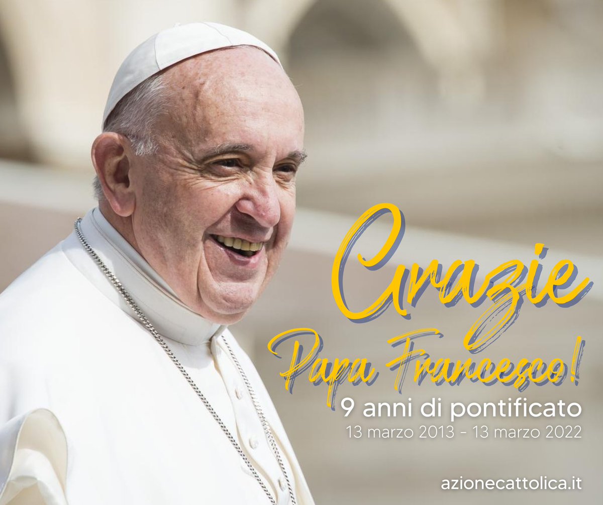 AC1868's tweet photo. Grazie @Pontifex_it per questi 9 anni insieme!​
​
🙏🏻 Nel giorno di oggi rinnoviamo l'ascolto e la #preghiera più intensa, stringendoci in un commosso e amorevole abbraccio di gratitudine. ​
​
Insieme a #PapaFrancesco, invochiamo la #pace per l'Ucraina e per il mondo intero. https://t.co/uPzn1TqVk0