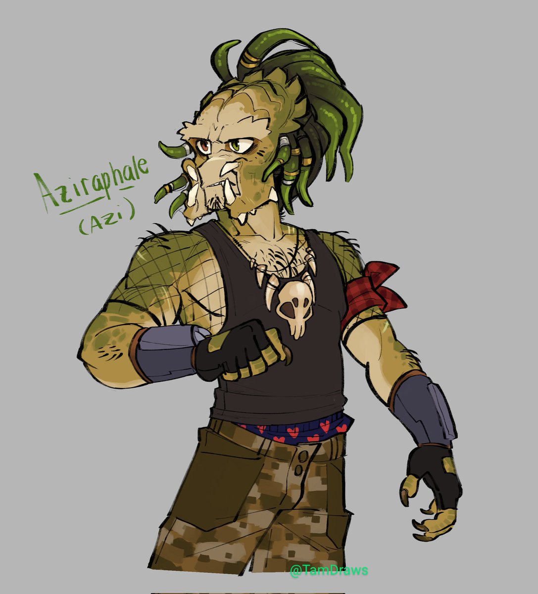 Oh look it's my Predator OC I only redraw once in a blue moon when i remember he exists