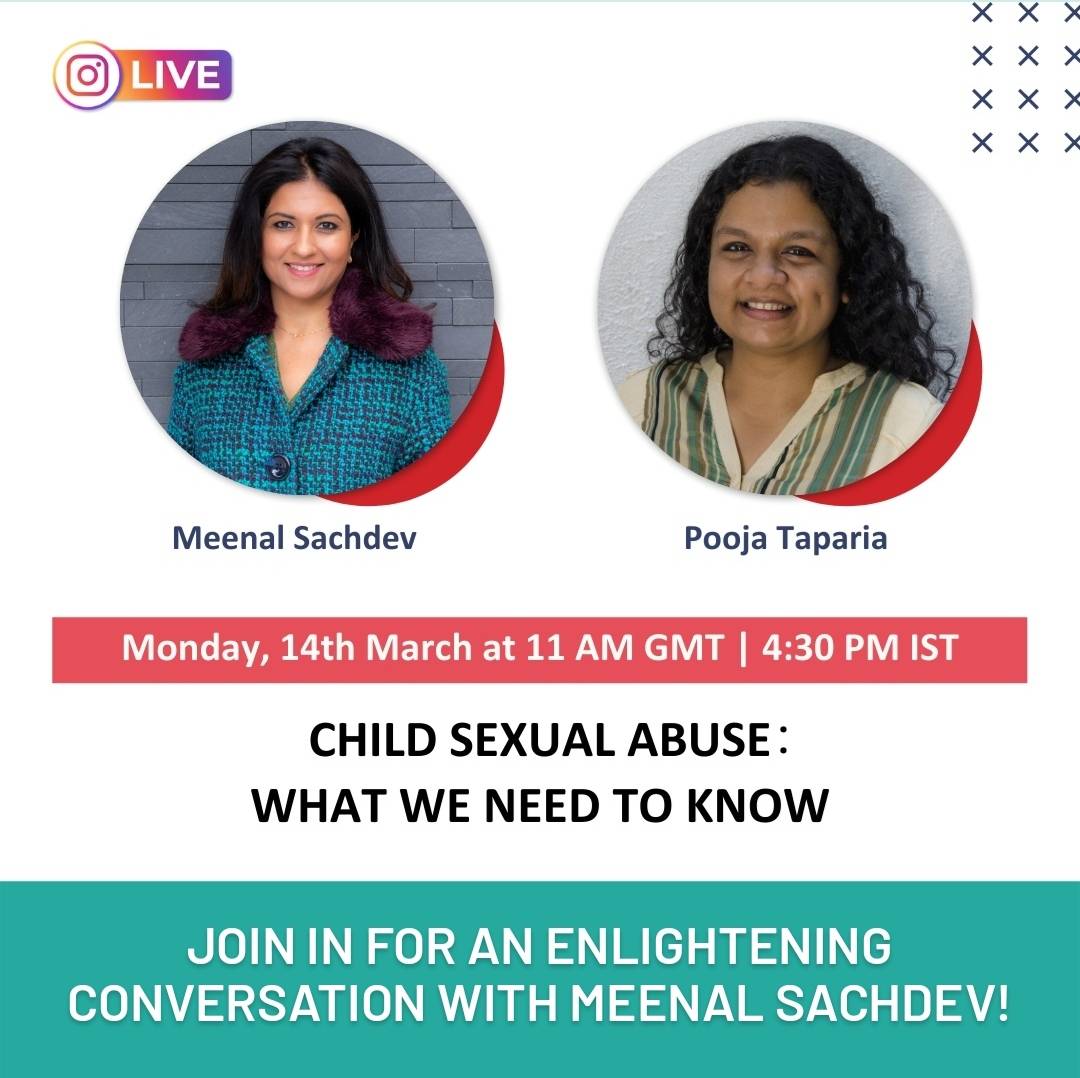 poojataparia's tweet photo. Join me for a conversation with my dear friend Meenal Sachdev tomorrow at 4:30 pm IST on Instagram LIVE to chat about the issue of Child Sexual Abuse.
See you there!
#PreventionIsPossible #HealingIsPossible #WarriorsofArpan https://t.co/0OWkFGABW7