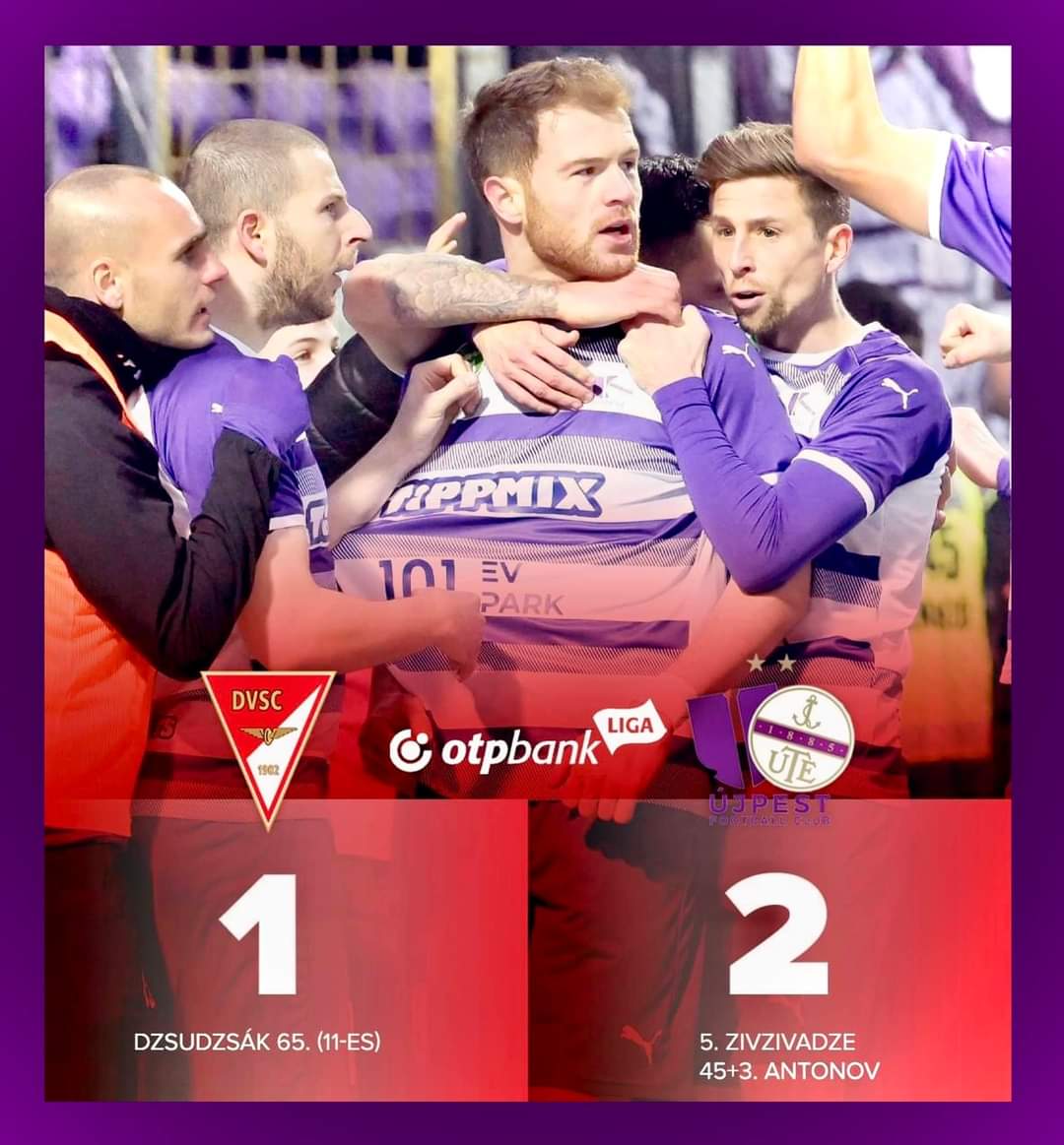 UTE_official's tweet photo. Továbbra is pazar formában az Újpest FC: zsinórban ötödik mérkőzését nyerte meg a labdarúgó csapat, így már a hatodikok a lila-fehérek az OTP Bank Ligában! 💪🔥
#hajrálilák #újpestfc #UTE
📸 M4 Sport https://t.co/tVAVs5sl0w
