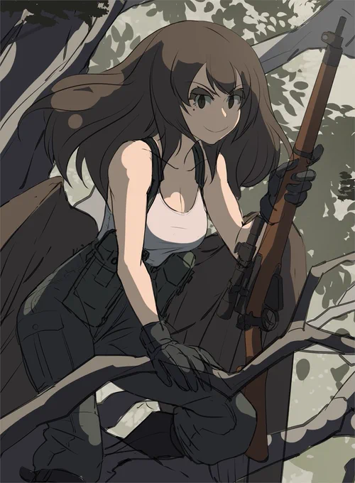 色を置いてみた翼人狙撃手の絵。
#Winged_Fusiliers 