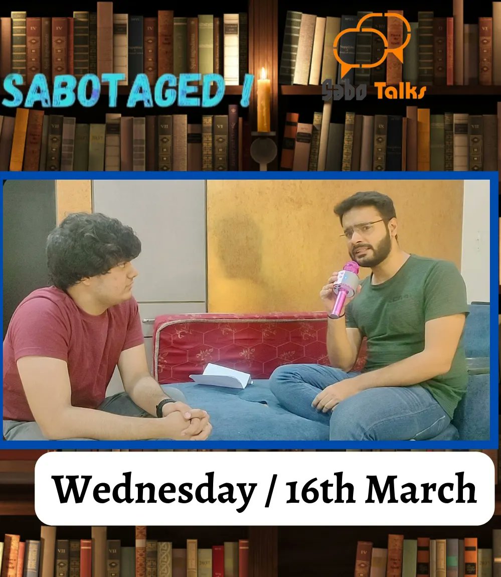 coop_charcha's tweet photo. A 'Half Serioused Interview ' ๐
Ft. @sambhav.writer one of the writers of our beloved & Critically Acclaimed Show #WagleKiDuniya On #SaboTalks This Wednesday 3:00 PM IST
..
Channel link here do subscribe !https://t.co/kYMa62F01S
..
#writer #hatsofftothewriters #sabotaged #yt https://t.co/BJxq9DCnL9