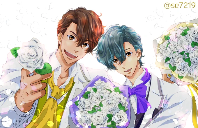 tカードの白バラ白スーツが最高すぎるので夏也と郁弥にも着てほしい～～～ 