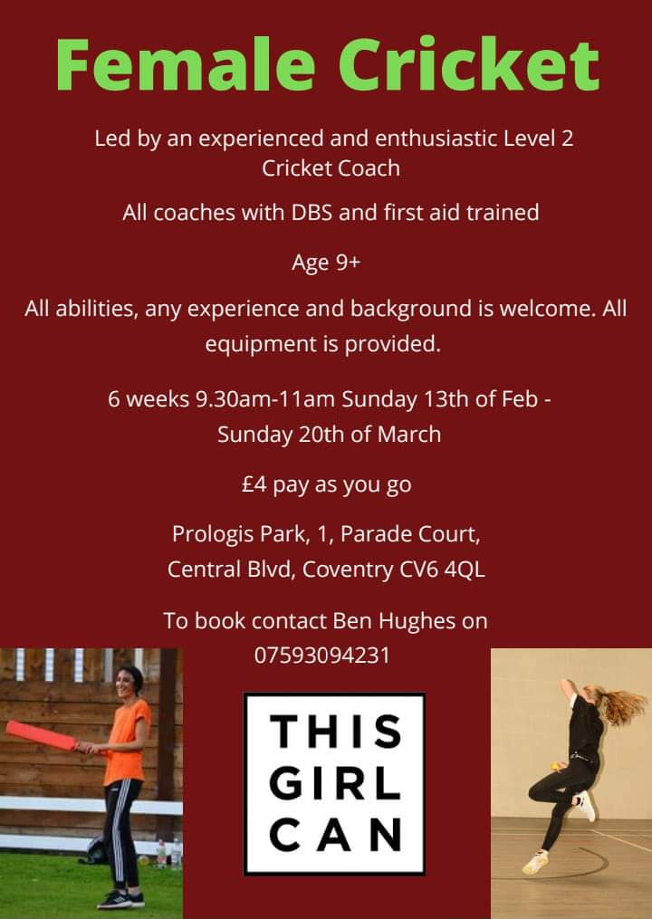 CoachBenUK1's tweet photo. Come along and join in with these popular all girls and women cricket sessions! See you at 9.30am and lets have some fun😁🏏🏃🏿‍♀️🏃🏻‍♀️🏃🏽‍♀️🏃🏼‍♀️🏃🏾‍♀️

#womenscricket #girlscricket #cricketcoach https://t.co/1CVKZnOadB