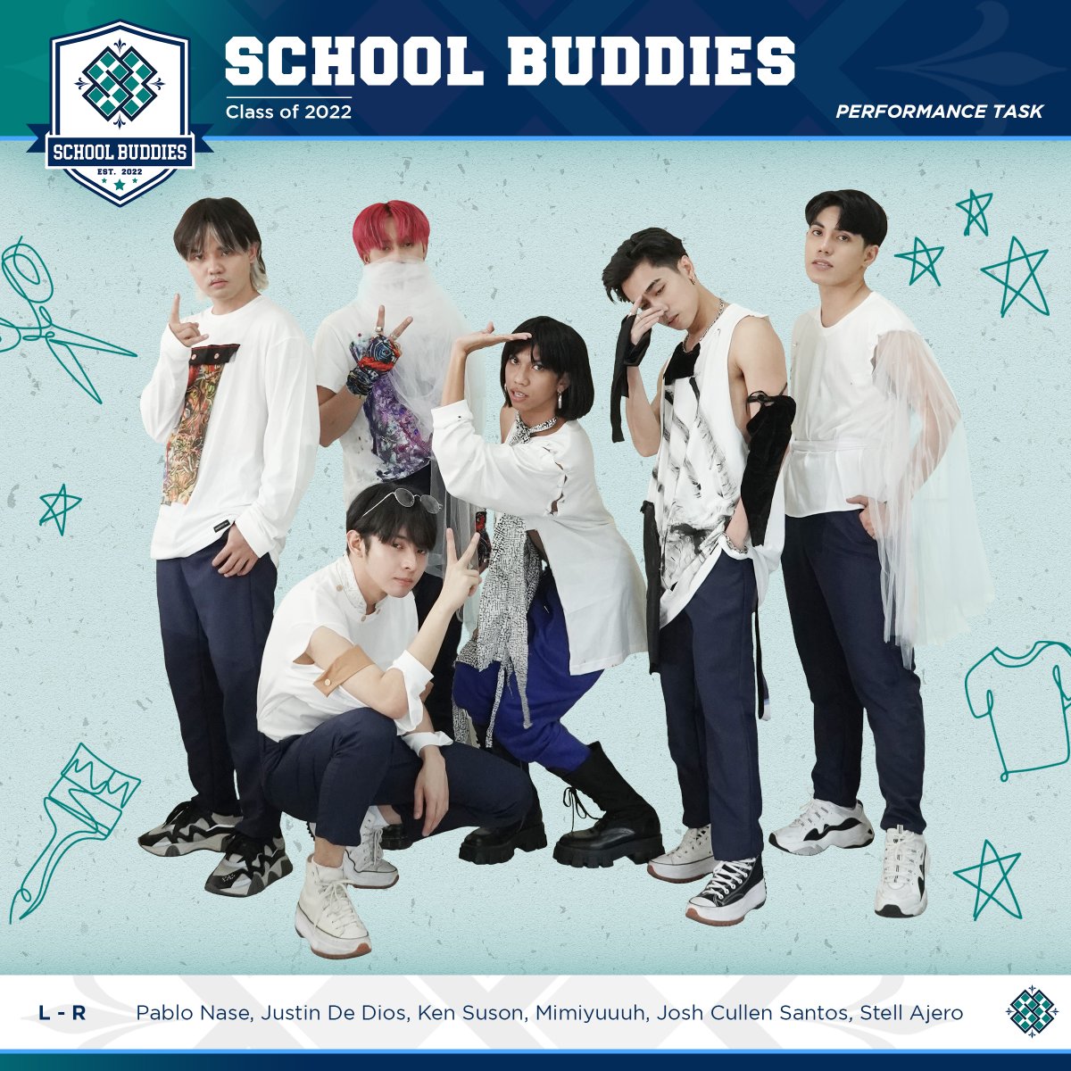 SB19Official's tweet photo. 📸 School Buddies Cast Photo

Thank you to our special guest for Episode 3, @mimiyuuuh! 💙 

Watch "Performance Task" here
🔗  https://t.co/sXGLseZj5U

SB19 PERFORMANCE TASK
#SB19 #SchoolBuddies_Ep3 #SB19xMimiyuuuh https://t.co/eUwEXNxezN