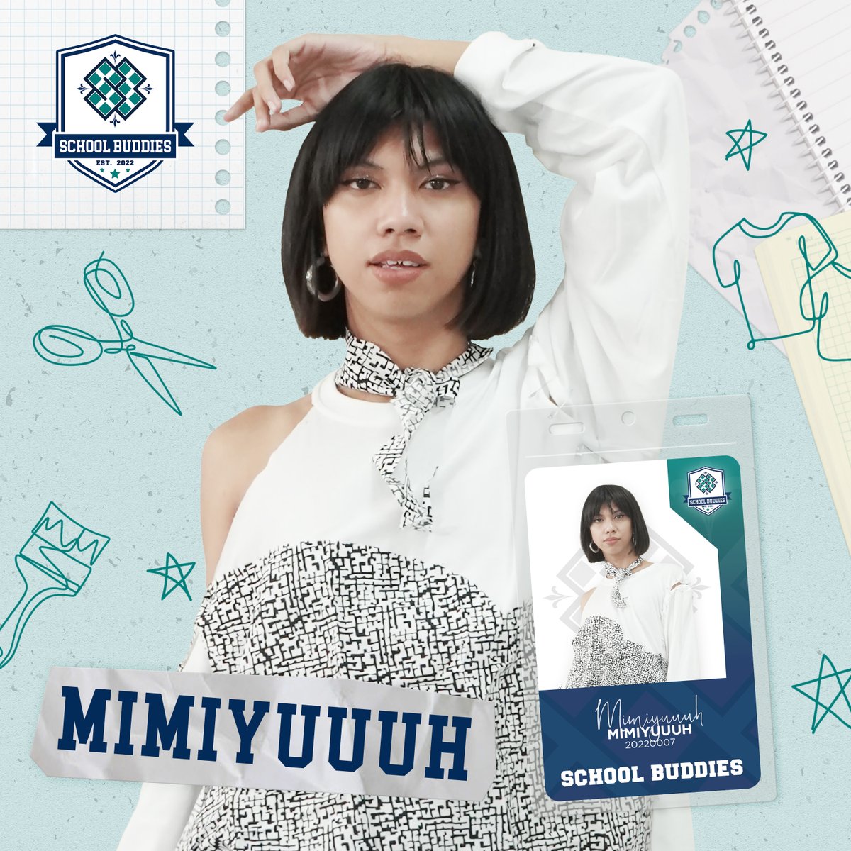 SB19Official's tweet photo. 📸 School Buddies Cast Photo

Thank you to our special guest for Episode 3, @mimiyuuuh! 💙 

Watch "Performance Task" here
🔗  https://t.co/sXGLseZj5U

SB19 PERFORMANCE TASK
#SB19 #SchoolBuddies_Ep3 #SB19xMimiyuuuh https://t.co/eUwEXNxezN