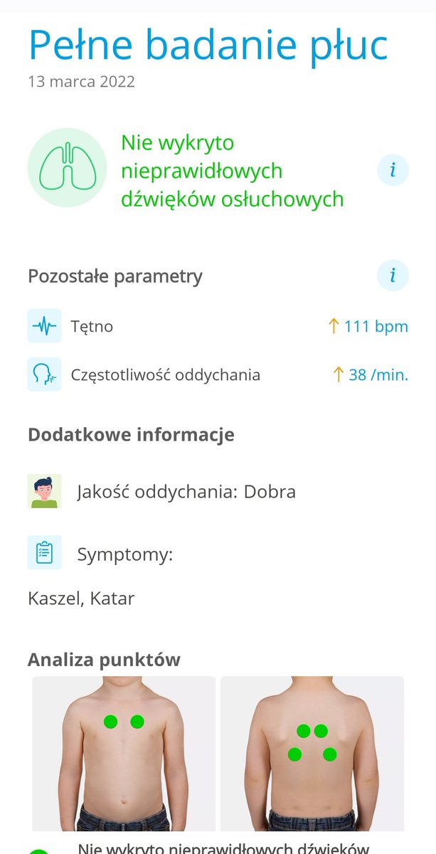 karo_yard's tweet photo. Przyszedł czas na sprawdzenie #StethoMe. Wygląda na to, że Adaś nie ma zmian odsłuchowych na płucach... W Polsce miał astmę więc trzeba go pilnować. Urządzenie jest mega dokładne. Jest analiza każdego punktu do którego przykładany był stetoskop.. https://t.co/JAEQGhaie8