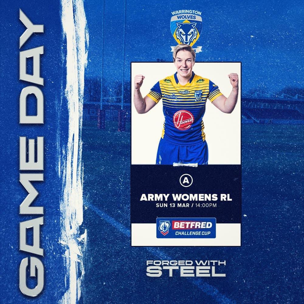 WWRLFoundation's tweet photo. GAME DAY 🐺

🏟 Aldershot Military Ground 
⏱ 14:00 Kick Off 

 Good luck to our @warrwolveswomen Team today and for match updates, head over to their page 💛💙 

#wearethewire

@WarringtonRLFC https://t.co/0rRKvbeAI2