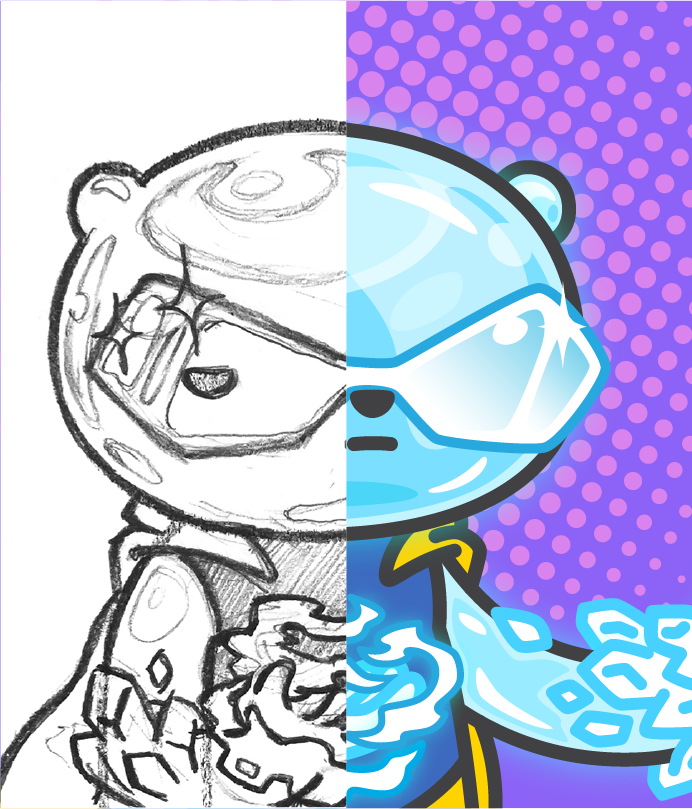What could be more 'cool' than ICE BEAR!
🤣🐻🥶🧊💨👉🏼
#WIP Ice Superpower
Pencil sketch   |   Digital coloring

<a href="/PoketheBearNFT/">Poke the Bear</a> Superpower Circle, soon.
#NFT #NFTCommunity #NFTcollection #NFTart #pokethebearNFT